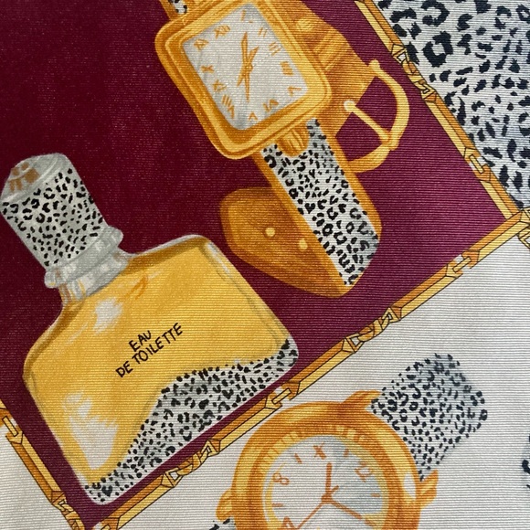 LUXURY theme vintage silk scarf - Picture 3 of 9